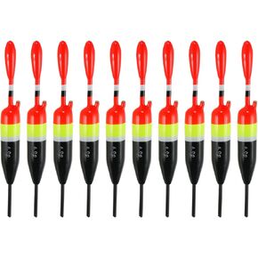 PATIKIL Fishing Slip Bobber Float 1/7oz 4g, 10 Pack Balsa Slide Floats Fishing Cork for Crappie Panfish Trout Bass, Black