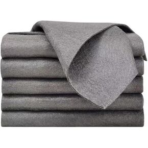 HAORUN 10PCS Cleaning Cloth Dark Gray Rectangle Durable 7.9" X 11.8" for Home Cleaning