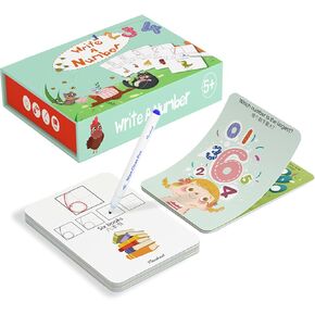 Number Handwriting Training Flash Card, Numbers Flash Cards for Toddlers Aged 3+ PW0229 (Write a Number)