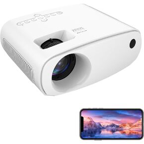 Mini Projector with Wifi and Bluetooth Portable Outdoor Movie Projector 1080P Full HD Projector Compatible with HDMI/ Phone/ Tablet/ Laptop/ TV Stick/ PS4