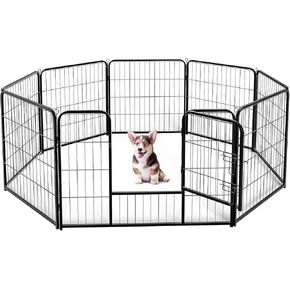Dog Playpen, Puppy Fence for Yard, Camping, RV, Indoor/Outdoor Use, 32-Inch 16-Panel Exercise Pen for Small/Medium/Large Pets
