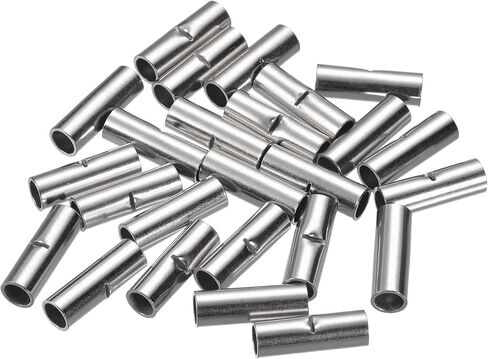 MECCANIXITY Non-Insulated Butt Crimp Terminals 8 AWG for Electrical Wire Splice DIY, Pack of 30 in Saudi Arabia