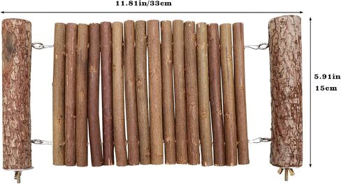 لعبة جسر سلم الفئران، جسر تعليق هامستر من الخشب الطبيعي، لعبة جسر سلم الببغاء، ألعاب تسلق شينشيلا، ملحقات قفص الحيوانات الصغيرة، مناسبة لببغاء الفئران الهامستر خنزير غينيا in Kuwait