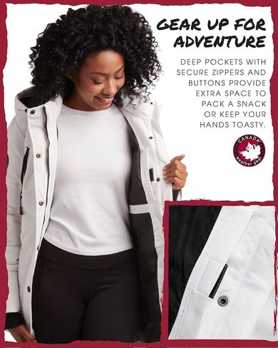 CANADA WEATHER GEAR Womens Winter Coat – Full Length Quilted Puffer Parka – Plus Size Heavyweight Maxi Jacket for Women, S-XL in Kuwait