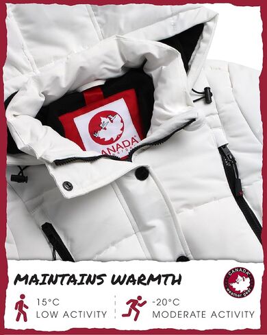 CANADA WEATHER GEAR Womens Winter Coat – Full Length Quilted Puffer Parka – Plus Size Heavyweight Maxi Jacket for Women, S-XL in Kuwait