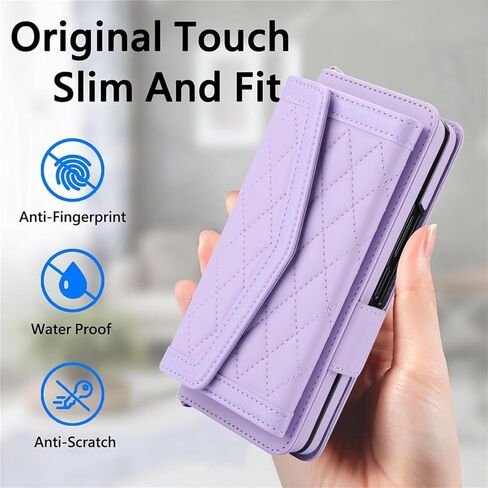 حافظة هاتف Asuwish لهاتف Samsung Galaxy Z Fold 4 5G 2022 مع غطاء خلوي بمحفظة RFID وحامل بطاقة الائتمان وفتحة كتف وحزام كروس وحامل من مادة TPU ZFold4 Z4 Fold4 4Z ZFold45G للنساء والرجال والفتيات باللون الأسود in Saudi Arabia