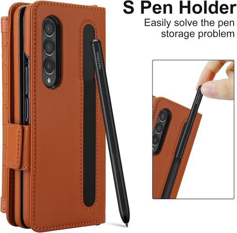 حافظة هاتف Asuwish لهاتف Samsung Galaxy Z Fold 4 5G 2022 مع غطاء خلوي بمحفظة RFID وحامل بطاقة الائتمان وفتحة كتف وحزام كروس وحامل من مادة TPU ZFold4 Z4 Fold4 4Z ZFold45G للنساء والرجال والفتيات باللون الأسود in Kuwait