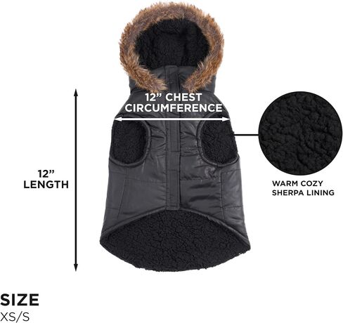 Juicy Couture Faux Fur Hooded Pet Jacket for Dogs and Cats - Extra Small/Small in Saudi Arabia