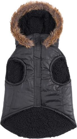 Juicy Couture Faux Fur Hooded Pet Jacket for Dogs and Cats - Extra Small/Small in Saudi Arabia