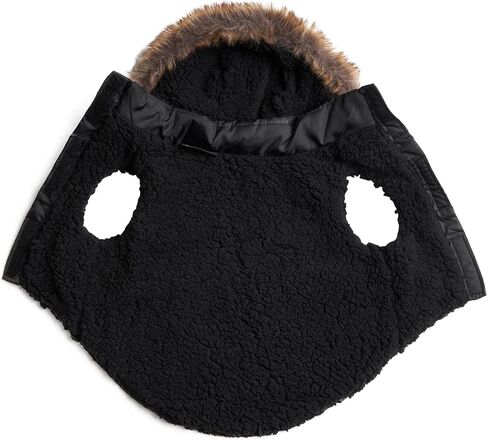 Juicy Couture Faux Fur Hooded Pet Jacket for Dogs and Cats - Extra Small/Small in Saudi Arabia