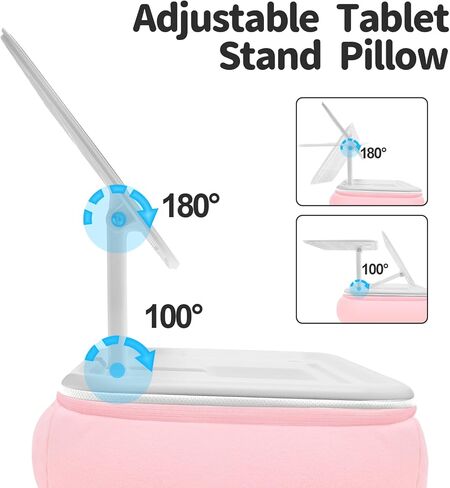 حامل وسادة كيندل من سي جي بي إي، حامل كيندل للقراءة في السرير، حامل تابلت قابل للتعديل وسادة وسادة ناعمة للقراءة في السرير والأريكة والأريكة - رمادي in Kuwait