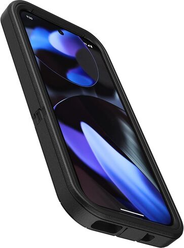 حافظة OtterBox Google Pixel 9 & 9 Pro Defender Series - سوداء، متينة ومتينة، مع حماية للمنافذ، وتتضمن حامل بمشبك in Saudi Arabia