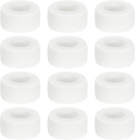 MECCANIXITY 12 Pack Elastic Cohesive Bandage Wrap 4 Inch x 5 Yards Breathable Self Adhesive Athletic Tape Roll White for Sports Wrist Ankle Support in Saudi Arabia