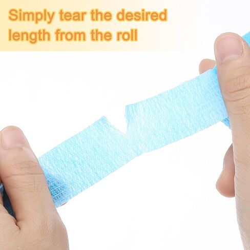 MECCANIXITY 12 Pack Elastic Cohesive Bandage Wrap 4 Inch x 5 Yards Breathable Self Adhesive Athletic Tape Roll White for Sports Wrist Ankle Support in Saudi Arabia