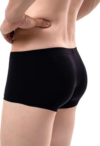 IKINGSKY Men's Silky Boxer Briefs Soft Bulge Shorts Underwear Sexy Low Rise Trunk Under Panties for Men in Kuwait