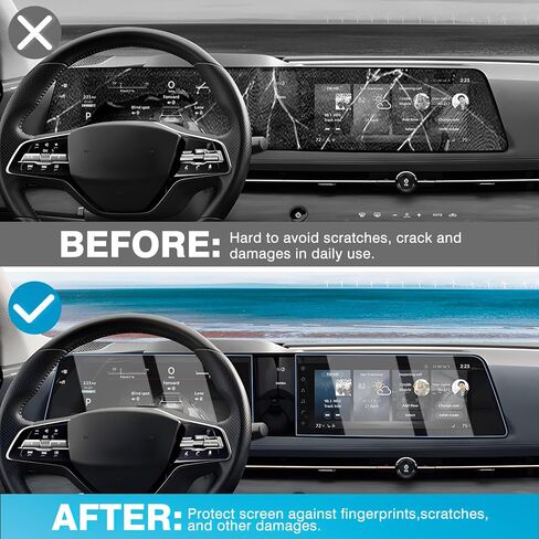 واقي شاشة Karltys 2023 2024 2025 Ariya لنيسان Ariya 2023 2024 2025 شاشة Navi & Dash مقاس 12.3 بوصة، واقي شاشة لمس نانو لملحقات Ariya HD مضاد للوهج ومضاد للخدش in Kuwait