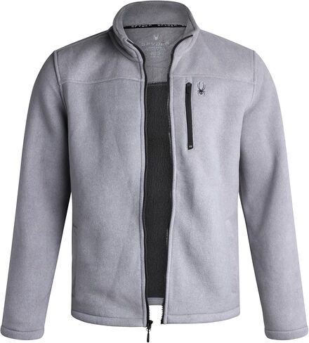 Spyder Mens Fleece Jacket - Soft and Warm Sherpa Bonded Full Zip Up Midweight Outerwear Jackets for Men with UPF30+ (S-XXL) in Kuwait
