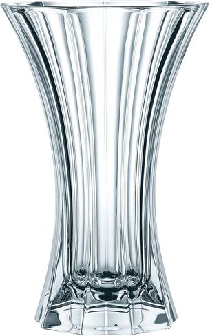 مجموعة Nachtmann Saphir، مزهرية كريستال، 11.8 بوصة، مزهرية زجاجية مزخرفة للزهور وديكور المنزل والقطع المركزية، تمثل هدية زفاف رائعة أو هدية الانتقال لمنزل جديد، شفافة in Kuwait