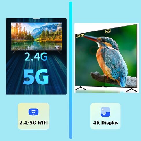 P2P 4K HD Streaming Screen Mirroring Device 2.4/5GHz Wireless HDMI Adapter Display Dongle for iPhone MacOS iPad Android to TV Projector Wireless Display Adapter Streaming Screen Mirroring in Saudi Arabia