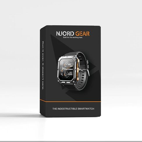 The Indestructible Smartwatch - IP68 Waterproof Outdoor Rugged Android Smart Watch - Features Bluetooth Calling, Heart Rate, and Sleep Monitoring - Compatible with Android and iOS (Black) in Saudi Arabia