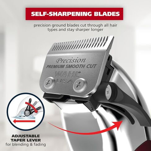 مجموعة أدوات العناية بالكلاب ذات الحبال المعدنية بالكامل من سلسلة Wahl USA Pro، ماكينة قص الكلاب فائقة الهدوء مع غطاء معدني لتشغيل أكثر هدوءًا وبرودة - موديل 3026335 in Kuwait