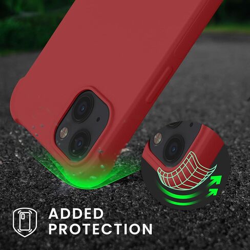 kwmobile Crossbody Case Compatible with Apple iPhone 13 Case - TPU Silicone Cover with Strap - Red in Saudi Arabia