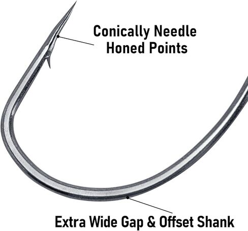Dr.Fish 30 Pack Drop Shot Swivel Hooks EWG Hooks Bass Fishing Hook Freshwater Drop Shot Rig Hooks Soft Plastic Worm Swimbait Hooks in Saudi Arabia