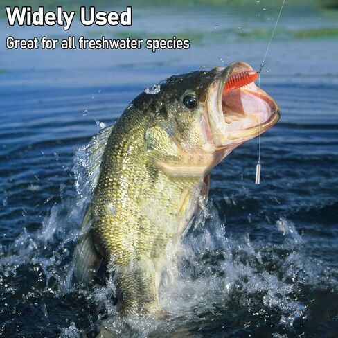 Dr.Fish 30 Pack Drop Shot Swivel Hooks EWG Hooks Bass Fishing Hook Freshwater Drop Shot Rig Hooks Soft Plastic Worm Swimbait Hooks in Saudi Arabia