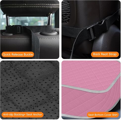 Tuwubi غطاء مقعد الكلب الأمامي، أغطية مقاعد السيارة المقاومة للماء للكلاب، أغطية مقاعد كرسي الكابتن المقاومة للخدش، حماية كاملة لمقعد السيارة للحيوانات الأليفة لشاحنة SUV MPV سيدان (S، أسود، مجموعة واحدة) in Kuwait