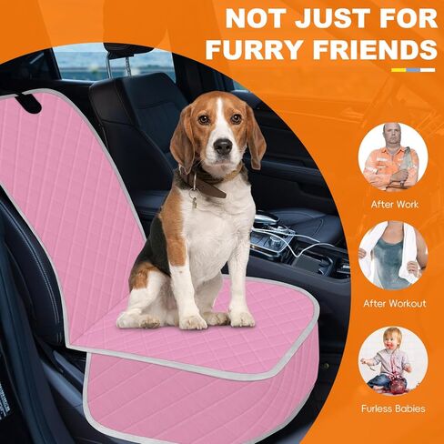 Tuwubi غطاء مقعد الكلب الأمامي، أغطية مقاعد السيارة المقاومة للماء للكلاب، أغطية مقاعد كرسي الكابتن المقاومة للخدش، حماية كاملة لمقعد السيارة للحيوانات الأليفة لشاحنة SUV MPV سيدان (S، أسود، مجموعة واحدة) in Kuwait