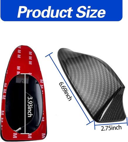 1 PC Shark Fin Antenna Cover for Car, Car Antenna Topper, Vehicle Shark Fin Shape Cover with Adhesive Tape, Universal Car Accessories for Most Cars, SUVs, Vans (Black) in Kuwait