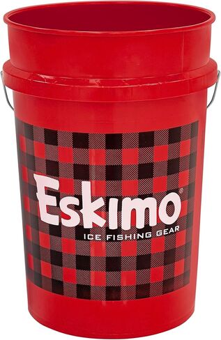 Eskimo® 43835 دلو بافلو منقوش سعة ستة جالون، تخزين، أحمر / منقوش in Kuwait