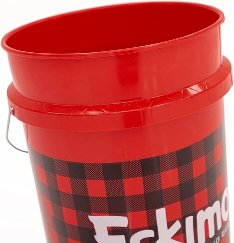 Eskimo® 43835 دلو بافلو منقوش سعة ستة جالون، تخزين، أحمر / منقوش in Kuwait