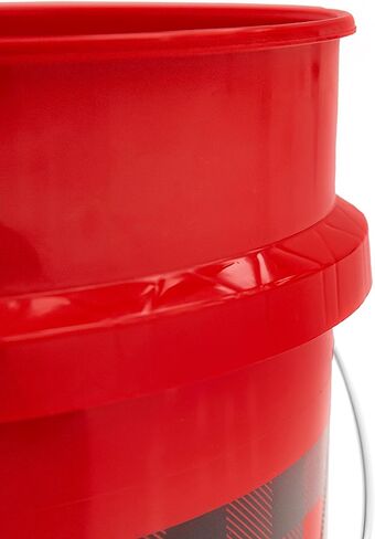 Eskimo® 43835 دلو بافلو منقوش سعة ستة جالون، تخزين، أحمر / منقوش in Kuwait