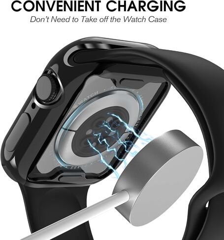 حافظة Fintie مكونة من 3 قطع متوافقة مع Apple Watch Series 10 مقاس 46 مم، واقي شاشة ناعم من مادة TPU وغطاء حماية شامل من الصدمات لملحقات iWatch 10، أسود/شفاف/فضي in Saudi Arabia