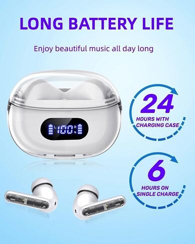 Wireless Earbuds P1 PRO, Earphones Wireless Bluetooth Headphones with Clear Call Mics Ear Buds, Comfortable Fit, IPX7 Waterproof Headset Long Battery Life, 30H Playtime for Sports Workout in Saudi Arabia