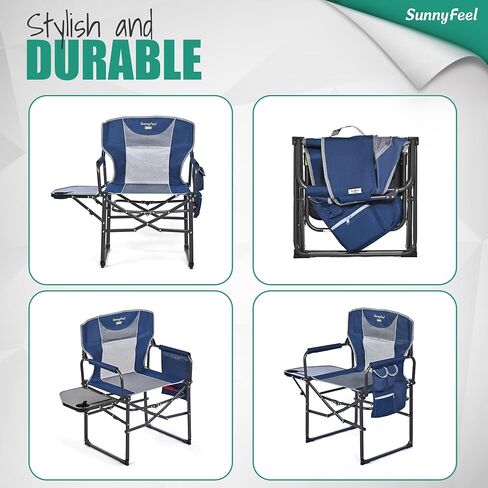 SUNNYFEEL Oversized DirectorsCamping Chair for Adults with Side Table in Saudi Arabia