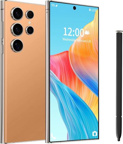 C24 Ultra Phone, 6.8" Unlocked Android Phone with S Pen, 8GB+256GB Full Netcom Unlocked Android 14 Smartphone, 6800mAh Battery, Fast Charging, Face ID Unlocked Cell Phone (Grey) in Saudi Arabia