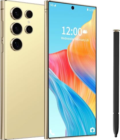 C24 Ultra Phone, 6.8" Unlocked Android Phone with S Pen, 8GB+256GB Full Netcom Unlocked Android 14 Smartphone, 6800mAh Battery, Fast Charging, Face ID Unlocked Cell Phone (Grey) in Saudi Arabia
