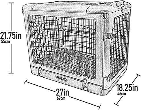 قفص فولاذي "The Other Door" بأربعة أبواب للكلاب والقطط مع باب على طراز المرآب من Pet Gear، يتضمن سريرًا فخمًا + حقيبة سفر، لا يتطلب أدوات، 3 موديلات، 3 ألوان in Saudi Arabia