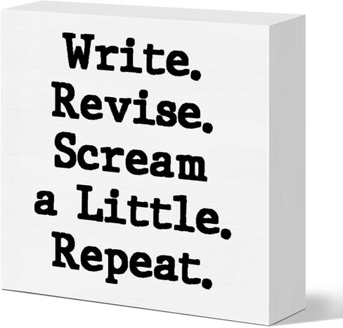 Writer Gift for Women Men, Author Novelist Typewriter Gift Writing Lover Journalist Christmas Birthday Gift, Writer Home Office Farmhouse Desk Decor Wooden Sign, Someone Out There Needs Your Writing in Saudi Arabia