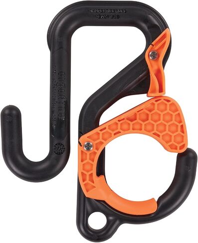 Ergodyne Squids 3178 Locking Aerial Bucket Hook with Tethering Point, 3in (7.6cm), Black and Orange in Saudi Arabia
