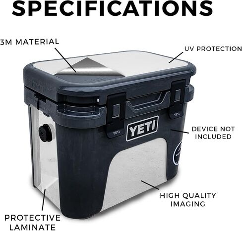 جلد متوافق مع مبرد Yeti Roadie 15 الصلب - أبيض خالص - غطاء لاصق واقي من الفينيل الفاخر 3M - سهل الاستخدام | صُنع في الولايات المتحدة الأمريكية بواسطة MightySkins in Saudi Arabia
