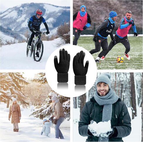 Winter Gloves for Men Women- Premium Touchscreen Cold-Resistant Plush Gloves, Suitable for Skiing, Cycling, and Outdoor Activities in Saudi Arabia