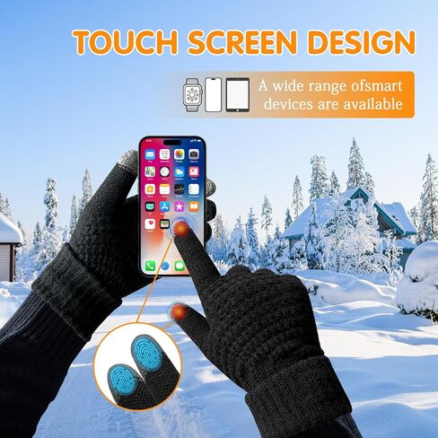 Winter Gloves for Men Women- Premium Touchscreen Cold-Resistant Plush Gloves, Suitable for Skiing, Cycling, and Outdoor Activities in Saudi Arabia