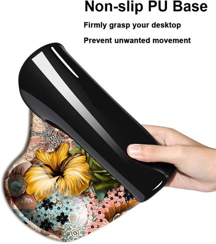 HOPONY Gel Wrist Rest Mouse Pad-Ergonomic Office Mousepad with Wrist Support-Non-Slip,Design Desk Accessories Mat for Home&Game Decor Purple Dragon in Kuwait