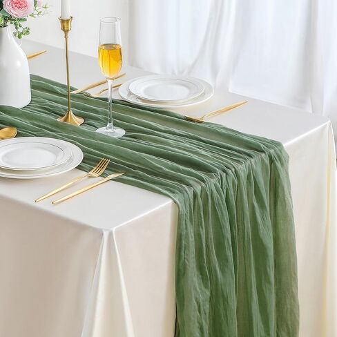 2 Pack Orange 10ft Cheesecloth Table Runner, Halloween Boho Table Runner Gauze Fabric, 35x120 Inch Long Table Runner for Wedding Bridal Baby Shower Party or Table Decor in Saudi Arabia