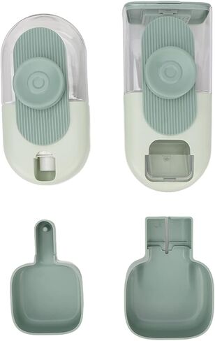 Cage Hanging Automatic Food Water Dispenser, Water Food Bowl for Cage Pet, Dog Cat Feeder and Water Dispenser, Feeding Station for Cats Dogs Ferrets Rabbit Bunny (Mint Green) in Saudi Arabia