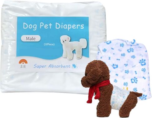 Dog Diapers Male Disposable Dog Wraps Super Absorbent 48 Count Size S (Waist 15"- 18") Ultra Protection Breathable Leakproof| Excitable Urination Marking in Saudi Arabia
