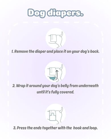 Dog Diapers Male Disposable Dog Wraps Super Absorbent 48 Count Size S (Waist 15"- 18") Ultra Protection Breathable Leakproof| Excitable Urination Marking in Saudi Arabia